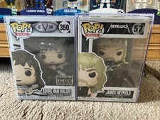 Funko POP! Felsen James Hetfield und Eddie van Halen nie in Protektoren geöffnet