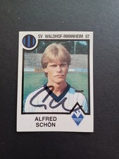 Alfred Schön Waldhof Mannheim Panini 84 Sammelbild signiert ungeklebt 
