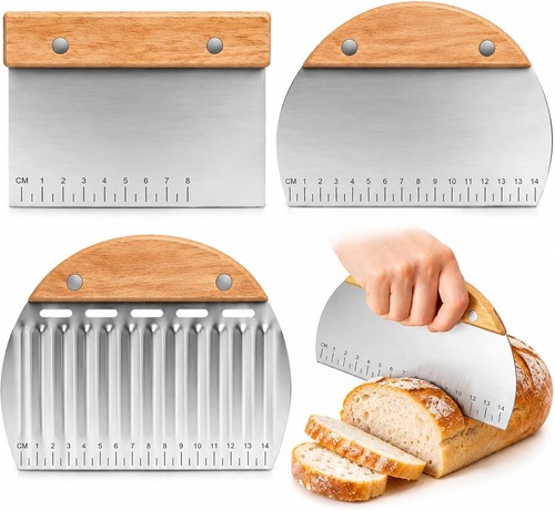 3er set teigschaber edelstahl - teigschaber,