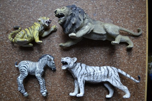 Wildtiere figuren gummi tiger - wildtiere,