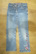 #25 Mädchen Jeans Hose blau 140 mein Fee Amelie gerades Bein tatoo Blümchen 60cm
