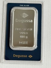 Degussa 100g Silberbarren