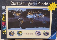 1000 Teile Puzzle, Ravensburger, Color Star Line, Satellitenbild Erde bei Nacht