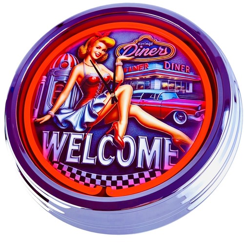 0693 wanduhr diner neon - wanduhr,