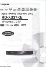 Toshiba RD XS 27 KE XS27KE Italiano Manuale d uso Bedienungsanleitung Gebrauchsa