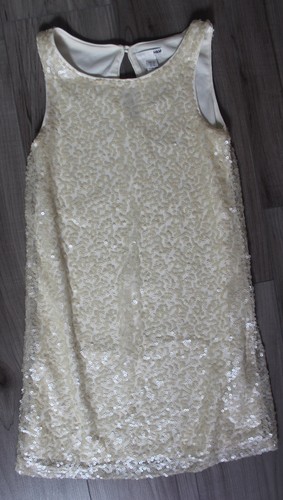 Pailletten kleid creme - pailletten,