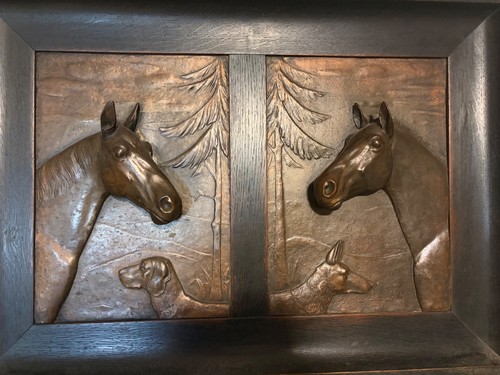 Kupferbild mit hund - mit, hund&