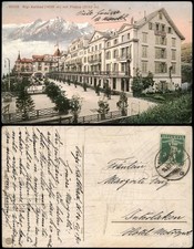 Rigi Kaltbad-Weggis Rigi Kaltbad Partie am Hotel mit Blick zum Pilatus 1911