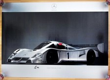 original Plakat Poster Mercedes-Benz C291 Silberpfeil signiert Stirling Moss