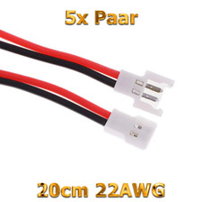 ✅ 5 Paar Molex 2 Pin Stecker