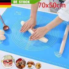 Silikon Backunterlage Backmatte Matte Ausrollmatte Teigmatte Rollmatte 70X50cm