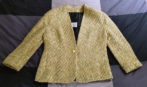 Vintage blazer jacke - blazer, gold