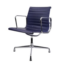 Vitra Charles Eames Alu-Chair Leder Büro-Stuhl Konferenz EA-108  drehbar