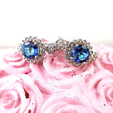 1 Paar Edelstein Ohrringe 925