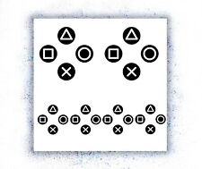 Playstation Tasten Sponsoren Aufkleber Set 6-Teilig Farbauswahl Gaming Fun