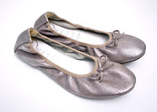 PRIMIGI ITALY BALLERINAS SLIPPER WOMAN SHOES  METALLISCH SILBER LEDER 39 # 1-37