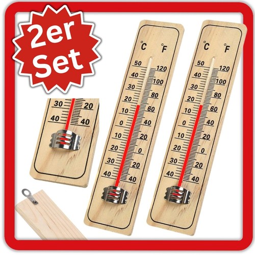 Holz thermometer außen innen - holz,