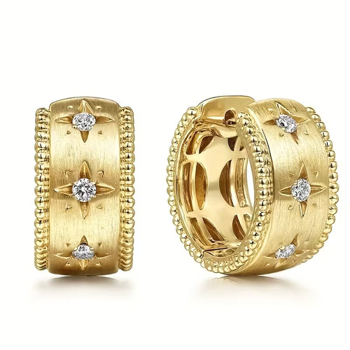 Damen creolen gold - creolen, stern