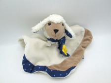 * Schmusetuch Schnuffeltuch -  Sterntaler Schaf Lamm beige blau rasselt ca. 18cm