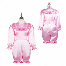 Girl Maid Pink Satin jumpsuit