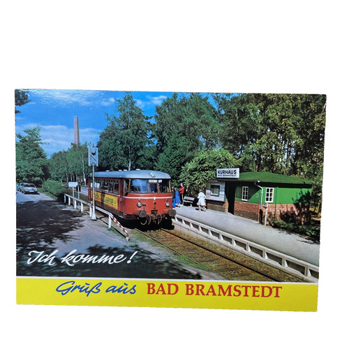 Postkarte bad bramstedt zug - bad,