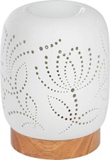 ONVAYA® Duftlampe | Aromalampe | Creme weiß / Holz | Aromalampe | Modell Katja