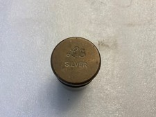 MESSING £ 5 SILBER ANTIK BANK GELDGEWICHT FÜR ALTE VINTAGE THEKENWAAGE