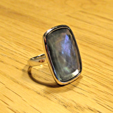 Original PIERRE LANG Design Ring Rhodiniert Wien Austria Thermalstein 61 edel