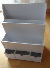 Schreibtisch Organizer, Höhe 32, Breite24, Tiefe 14 cm, weiße Pappe