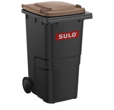 3er Set Mini-Abfalltonne braun