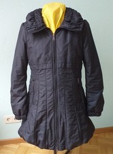 CREENSTONE Herbst-Winter Jacke / Mantel - Größe 38 - schwarz, Kapuze im Kragen