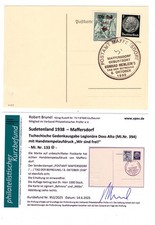 Sudetenland MAFFERSDORF 133 als Blanko-Karte gest.+gepr. BEFUND 200EUR (DA0011