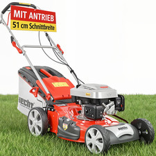 Benzin Rasenmäher mit Antrieb 51 cm Schnittbreite 5,2PS 3,8kW 5in1 Mulcher Mäher