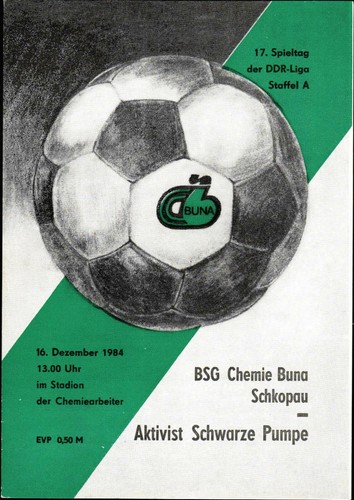Ddr liga bsg chemie buna - ddr-liga,