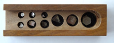 Apothekergewichte 1 -500mg im Holzkästchen