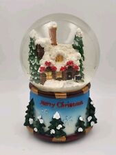 Weihnachtsspieluhr Schneekugel mit Musik ☆ manueller Aufzug ☆ 15 cm ☆ Glaskugel