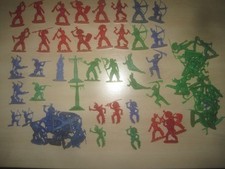 JEAN HÖFLER     INDIANER  BLAU - ROT - GRÜN, UNBEMALT, 60/70er Jahre,  KONVOLUT 