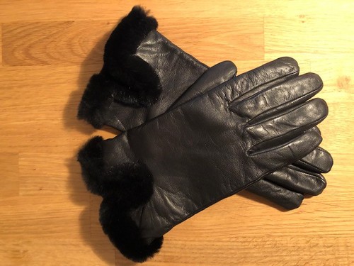 Damen lederhandschuhe m - in, gr.