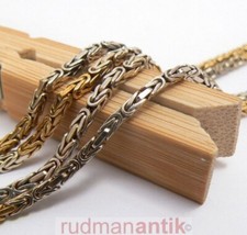 lange KÖNIGSKETTE GOLD 750 WEISSGOLD und GELBGOLD - punziert - LÄNGE 89 cm