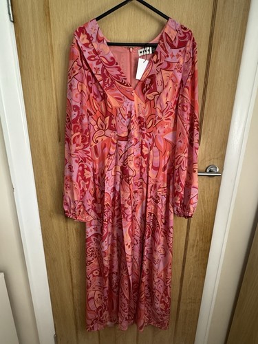 Rixo midikleid seide rosa - rixo,
