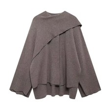 Cape Coat In Dark Khaki, Dark