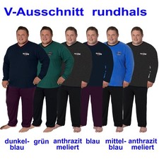 He. Schlafanzug Pyjama Nachtwäsche Baumwolle 58 60 62 64 66  3XL 4XL 5XL 6XL 7XL