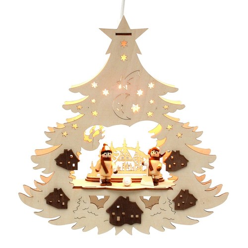 Holz fensterbild baum - fensterbild,