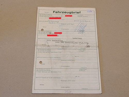 Kfz brief 1970 - ds, 21