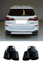Auspuffblenden Endrohre für BMW X5 G05 2018-2025 schwarz Doppelrohr Blende