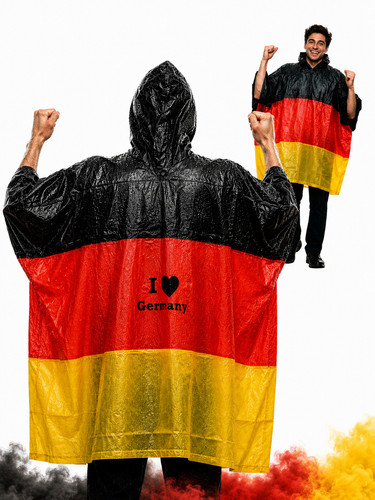 Deutschland regenponcho love - deutschland, i