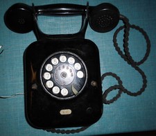 Altes Bakelit Wählscheiben Wandtelefon Fg.wdst.38xBS7  ca. 06.37 Telefon um 1938