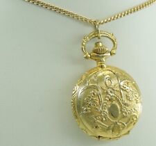 Taschenuhr Quartz vergoldet mit Kette