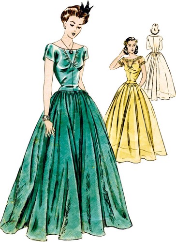 Schnittmuster abendkleid 40er - abendkleid,