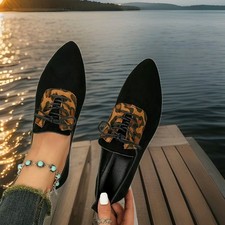 Damen Halbschuhe schnurschuhe Spitze form kunstleder flache schuhe slipper 42